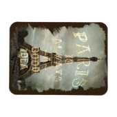 Flexible Vintage Paris Tour Eiffel Magnet (Horizontal)
