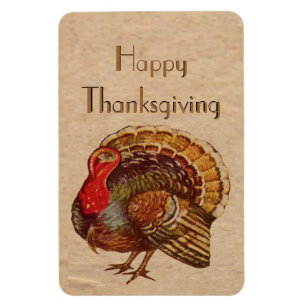 Flexible Vintage Thanksgiving Turquie Premium Flexi Magnet