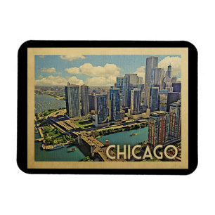 Flexible Vintage voyage de Chicago Magnet Illinois
