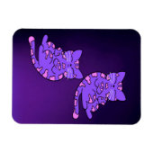 Flexible Violet Kitten Twins 2 Magnet (Horizontal)