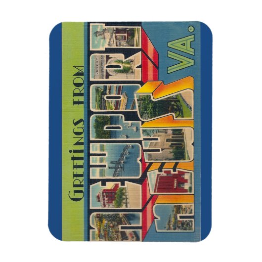 Flexible Virginie, Newport News Magnet (Vertical)