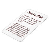 Flexible Wacky Cake Recipe Fridge Magnet (Côté Gauche)