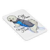Flexible Warm Heart Snow Bichon Photo Magnet (Côté Droit)
