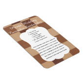 Flexible Wedding Cucumber Sandwich Recipe Magnet (Côté Droit)