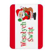 Flexible Wesolych Swiat Magnet de Noël polonais (Vertical)