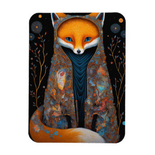 Flexible Whimsical Fox Woodland Imaginaire Magnet