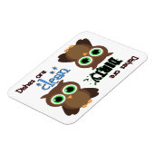 Flexible Whimsical Green Eyed Brown Owl Magnet (Côté Gauche)