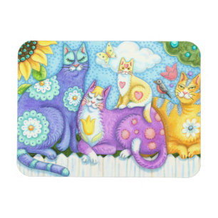 Flexible Whiskers Et Purrs, HEUREUX CHAT AMIS MAGNET