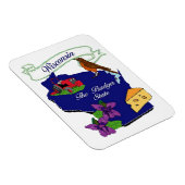 Flexible Wisconsin State Premium Magnet 3x4 (Côté Droit)
