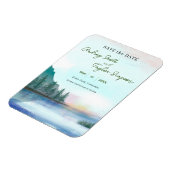 Flexible Woodland Wedding Save the Date Magnet (Côté Gauche)