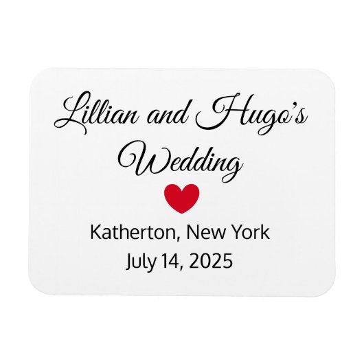 Flexible Words & Heart Mariage Magnet (Horizontal)