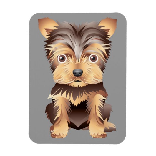 Flexible Yorkshire Terrier Flex Magnet (Vertical)