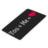 Flexible You plus Me est égal coeur — 4x6 Magnet (Côté Gauche)