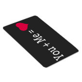 Flexible You plus Me est égal coeur — 4x6 Magnet (Côté Droit)