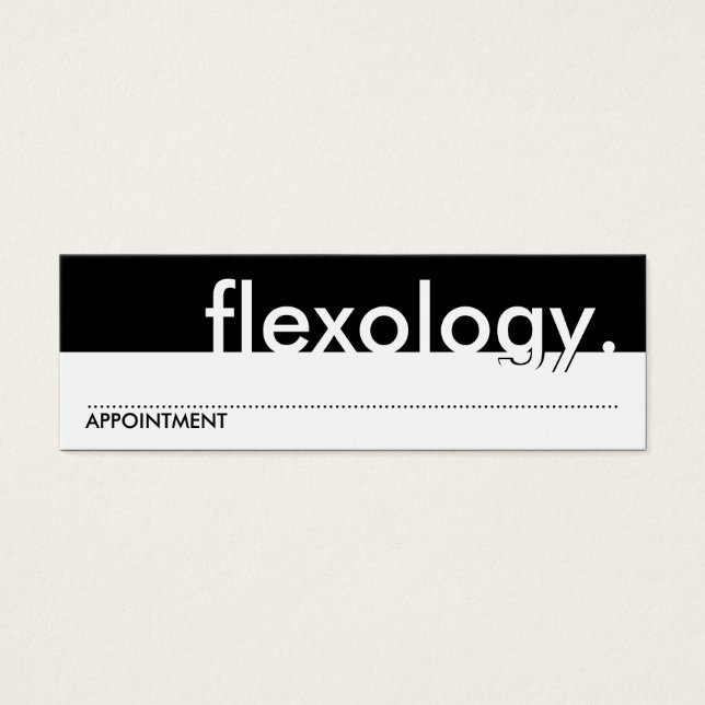 flexologie. (Carte de rendez-vous) (Devant)