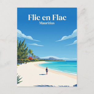 Flic en Flac-strand Mauritius Briefkaart
