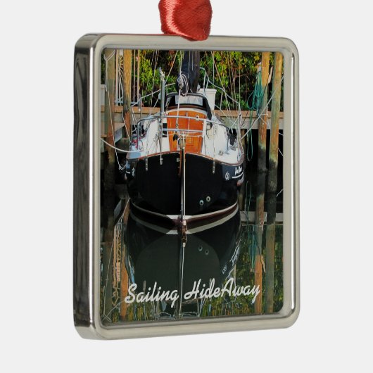 Flicka Sailboat Reflection Ornament (Rechts)