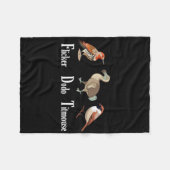 Flicker Dodo Titmouse Grappig Fleece Deken (Voorkant (Horizontaal))