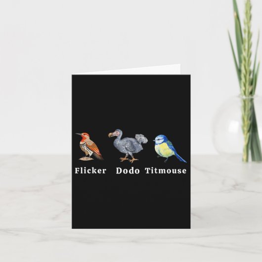 Flicker Dodo Titmouse Kaart (Voorkant)