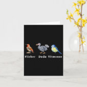 Flicker Dodo Titmouse Kaart (Gele Bloem)
