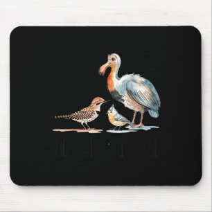 Flicker Dodo Titmouse Kleding Vogel Nerd Wildlife Muismat