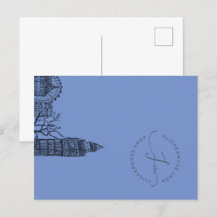 Flickermuse Floral Tone Sketch Briefkaart