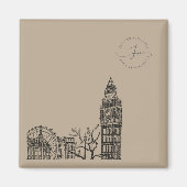 Flickermuse Mocha Mousse Tone Sketch Magnet (Devant)