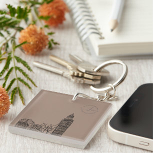 Flickermuse Mocha Mousse Tone Sketch Sleutelhanger