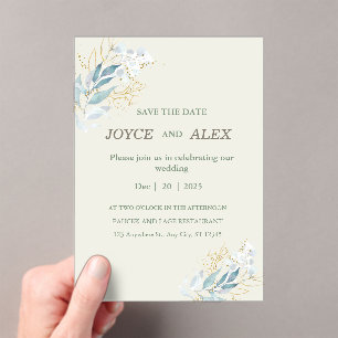 Flickermuse Wedding Acryl Invitation Kaart Uitnodigingen