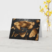 "Flies de temps" - carte de voeux (Fleur jaune)