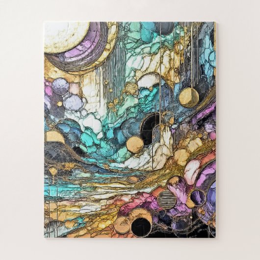 Fliesender Goldfluss  Legpuzzel (Verticaal)