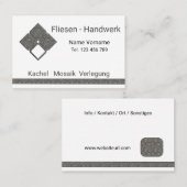 Fliesenleger Handwerk Visitekaartje (Voorkant / Achterkant)