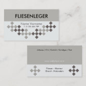Fliesenleger- Handwerker Visitekaartje (Voorkant / Achterkant)
