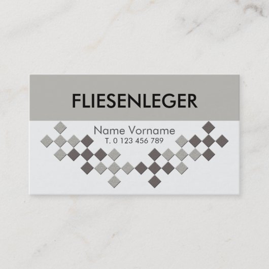 Fliesenleger- Handwerker Visitekaartje (Voorkant)