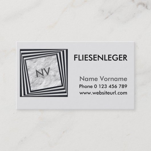 fliesenleger visitekaartje (Voorkant)