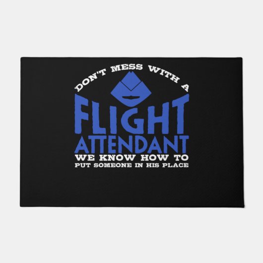 Flight Attendant Joke Air Hostess Stewardess Deurmat (Voorkant)