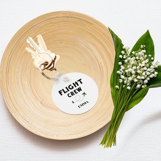 FLIGHT CREW Cool Vliegtuig, Reizen, Familievakanti Sleutelhanger