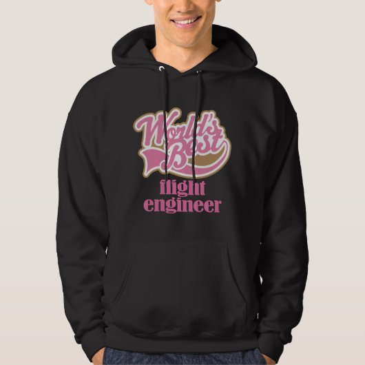 Flight Engineer roze Gift Hoodie (Voorkant)