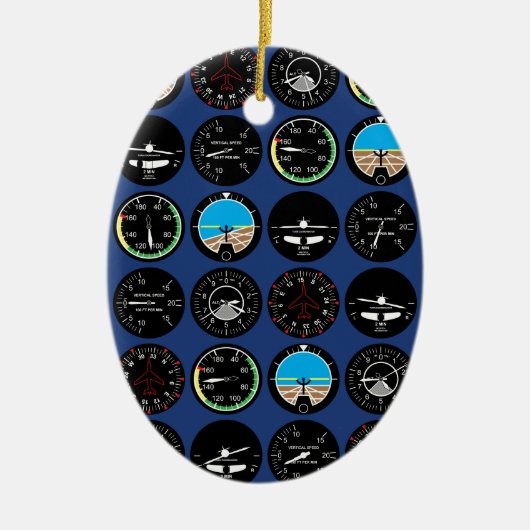 Flight Instruments Keramisch Ornament (Voorkant)