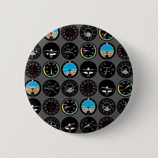 Flight Instruments Ronde Button 5,7 Cm (Voorkant)