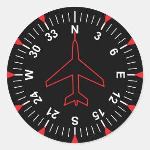 Flight Instruments Ronde Sticker