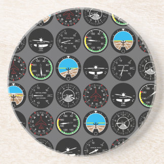 Flight Instruments Zandsteen Onderzetter