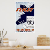 Flight Newspaper Play 1940 WPA Poster (Keuken)