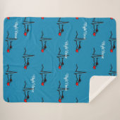 Flight Nurse QRS & Helikopter Blauw Sherpa Deken (Voorkant (horizontaal))