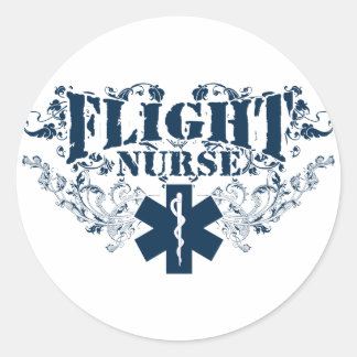 Flight Nurse Stijl Ronde Sticker