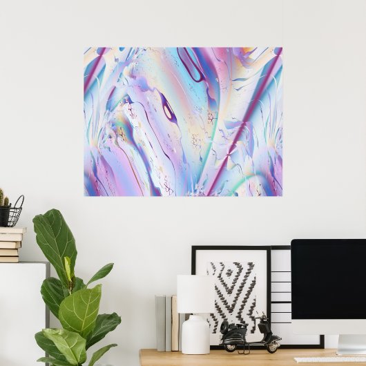 Flight Plan Cool Abstract Fine Art Fractal Poster (Thuiskantoor)