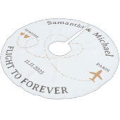 Flight Plane Travelling love Wedding christmas Kerstboom Rok (Gekanteld)