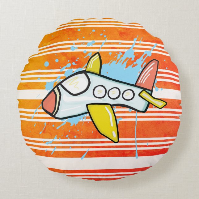 Flight Rond Kussen (Voorkant)