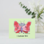 Flighthearted Wensen Ik Larvae You Briefkaart (Staand voorkant)