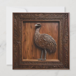 Flightless Wonders: Australische Emu Houtprint, Kaart